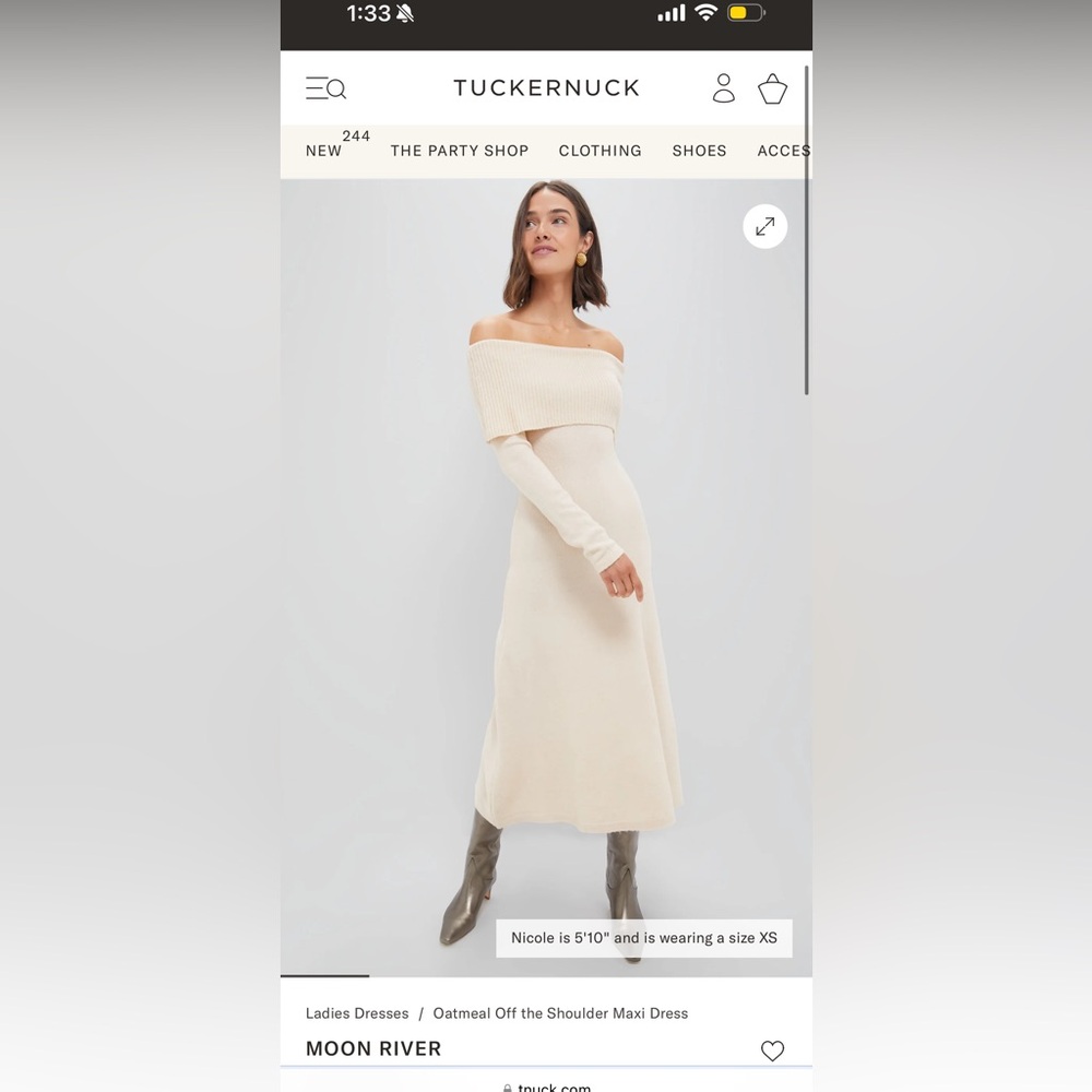 Moon River off the shoulder maxi dress